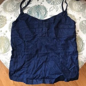 Stretch Glitter Denim Tank Top - size medium EUC